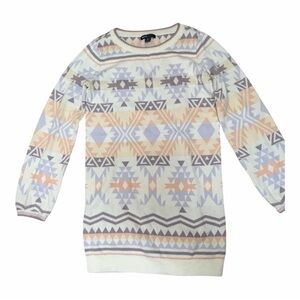 Gap Kids Winter Knit Sweater Dress Tunic Girls Pullover Long Sleeve Pastel XL 12